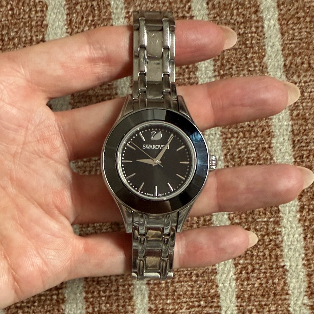 Swarovski Alegria Watch with Black Dial